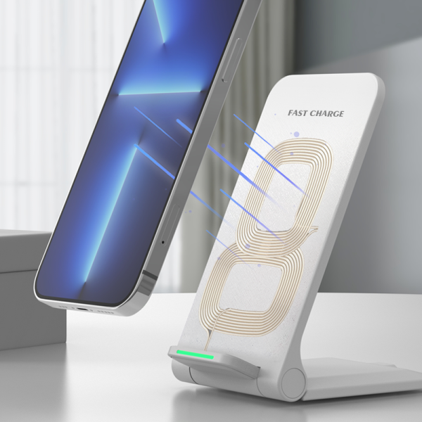 Wireless Charging Stand with Fast 10W/15W Power and Type-C Docking, Compatible with Android and IOS - Image 5